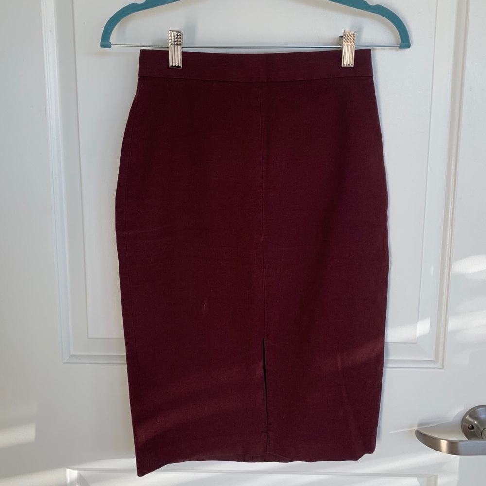 Banana Republic Maroon Pencil Skirt